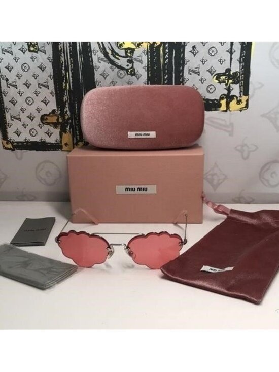 ?- New Authentic MIU MIU MU57U Irregular-Frame Sunglasses main image 4